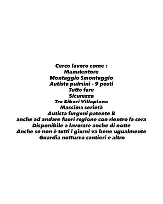 Manutentore-tutto fare-autista