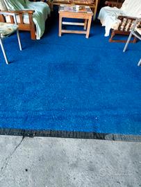 tappeto finta erba sintetico blu 