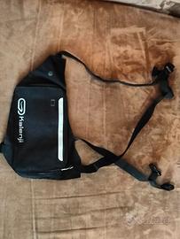 Marsupio pettorale running Kalenji nero