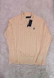 Maglione Polo Ralph Lauren Mezzo Zip a Trecce