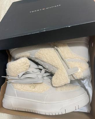 Stivaletti con lacci,chiari ,Tommy Hilfiger