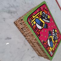 Scatola in cartone decorato porta 2 boccette  Scat