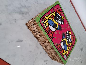 Scatola in cartone decorato porta 2 boccette  Scat