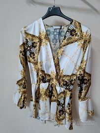 Blusa Oro e Nero - Fantasia Barocca - Made in Ital