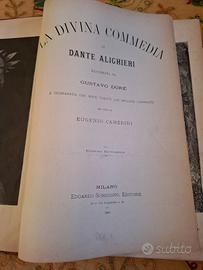 Libro antico Divina Commedia illustrata Dore 1889