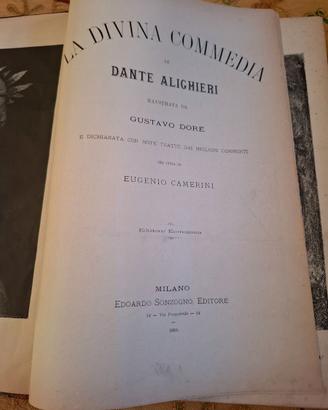 Libro antico Divina Commedia illustrata Dore 1889