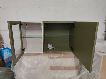 Pensile con vetrinetta per soggiorno