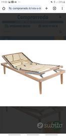 2 reti lettini in legno con rete ortopedica 