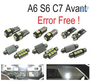 KIT 17 LAMPADE LED INTERNE PER AUDI A A6 S6 RS6 C7
