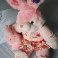 Coniglietta di peluche con coniglietto