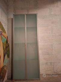 Mobile bagno colonna Inda vetro satinato alluminio