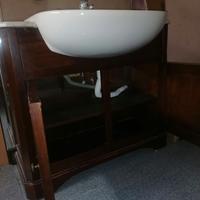 Mobile bagno legnocompleto, lavabo, luce, specchio