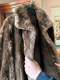 Giaccone pelliccia castoro ramato naturale.