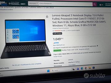 Pc lenovo Ideapad 3 Notebook