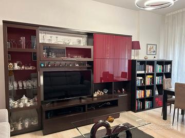 Mobile soggiorno completo marrone/bordeaux