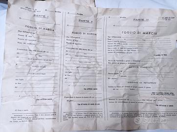 Fogli di marcia militare