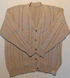 Cardigan cotone beige donna tg. XL