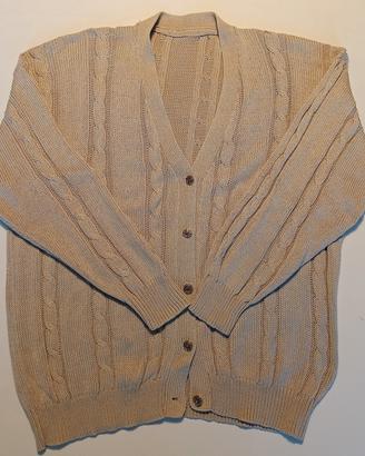 Cardigan cotone beige donna tg. XL
