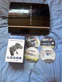 Console PlayStation 3 con Scatola e Giochi.