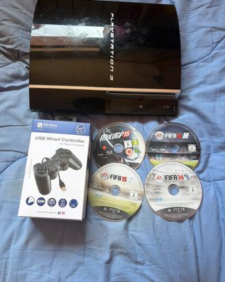 Console PlayStation 3 con Scatola e Giochi.