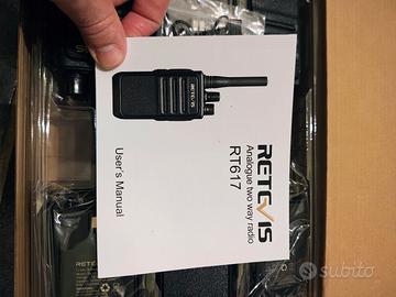 Retevis RT617 Walkie Talkie (6Pezzi, Nero)