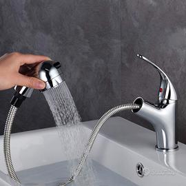 GAVAER Rubinetto Bagno Lavabo con Doccetta Estraib