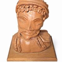 Busto decorativo in terracotta 