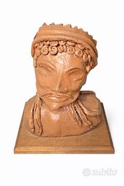 Busto decorativo in terracotta 