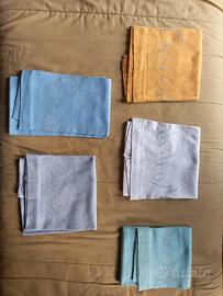 5 asciugamani con i giorni in puro cotone anni 60 