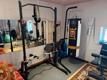 Struttura per squat e reggi barra regolabile