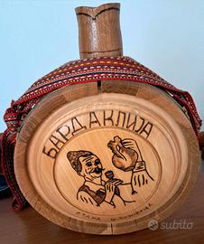 Fiaschetta in legno, vintage, per Slivovitz Navip