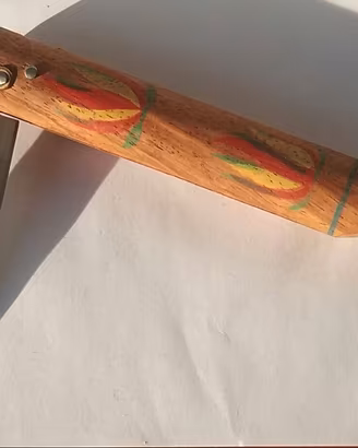 Coltello da collezione manico in legno fischietto