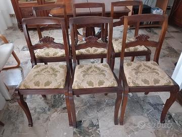 6 sedie in legno