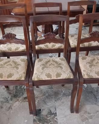 6 sedie in legno