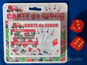 dadi + 2 mazzi di carte 