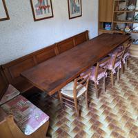 Set Sala da Pranzo Rustico in Legno Massiccio