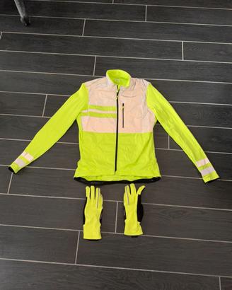 Giacca ciclismo alta visibilità fluo
