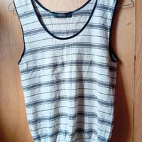 Gilet/top Krizia cachemire a righine tg XS