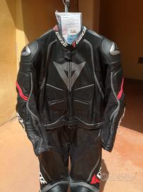 tuta moto 56 dainese divisibile in pelle