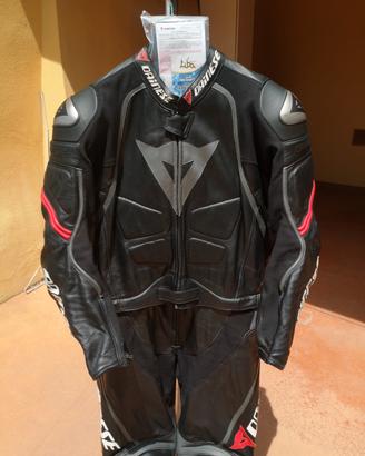tuta moto 56 dainese divisibile in pelle