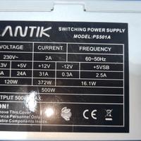 Alimentatore da 500w per pc case nuovo nel suo ori