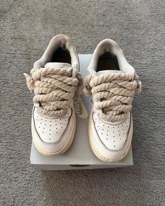 nike air Force 1 con lacci in corda