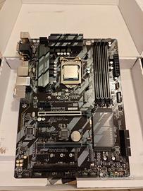 Blocco CPU i5 9600k + scheda madre Z370 HD3p