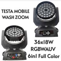 Teste Mobili Wash Zoom Led 36 x 18w 6in1 RGBWA-UV
