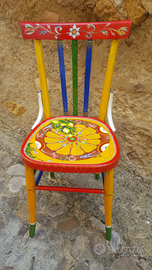 Sedia d'autore artistica siciliana