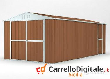 Box garage auto in Acciaio 327x611 19mq fin legno