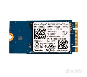 SSD Western Digital PC  SN520 256GB NVMe M.2 2242