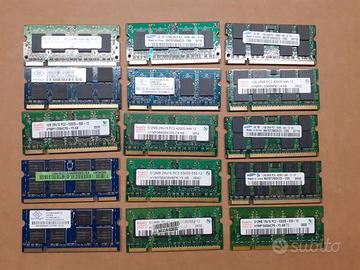 Lotto di 15 RAM DDR2 Sodimm