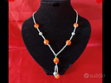 Collana vintage in Argento e Pietre dure Naturali