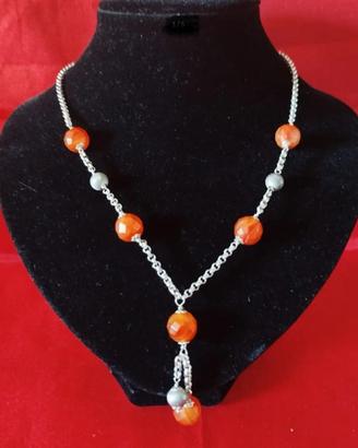 Collana vintage in Argento e Pietre dure Naturali